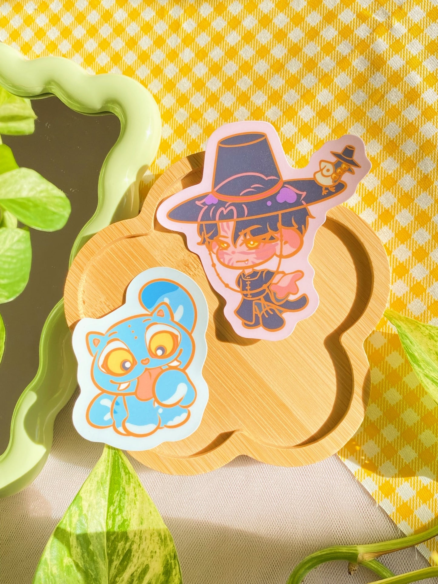 Kpop Demon and Tiger Stickers