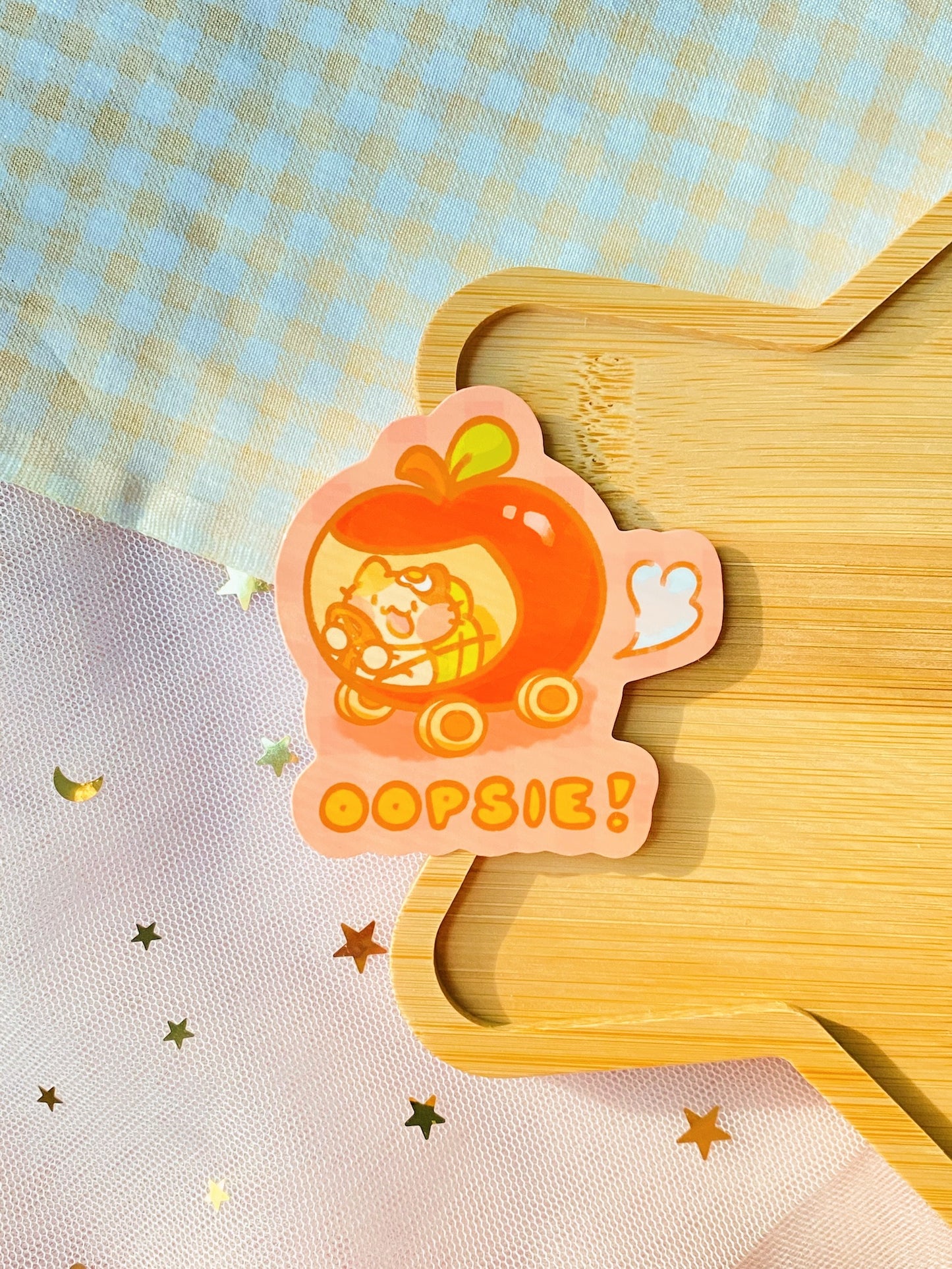 Oopsie Apple Car Sticker