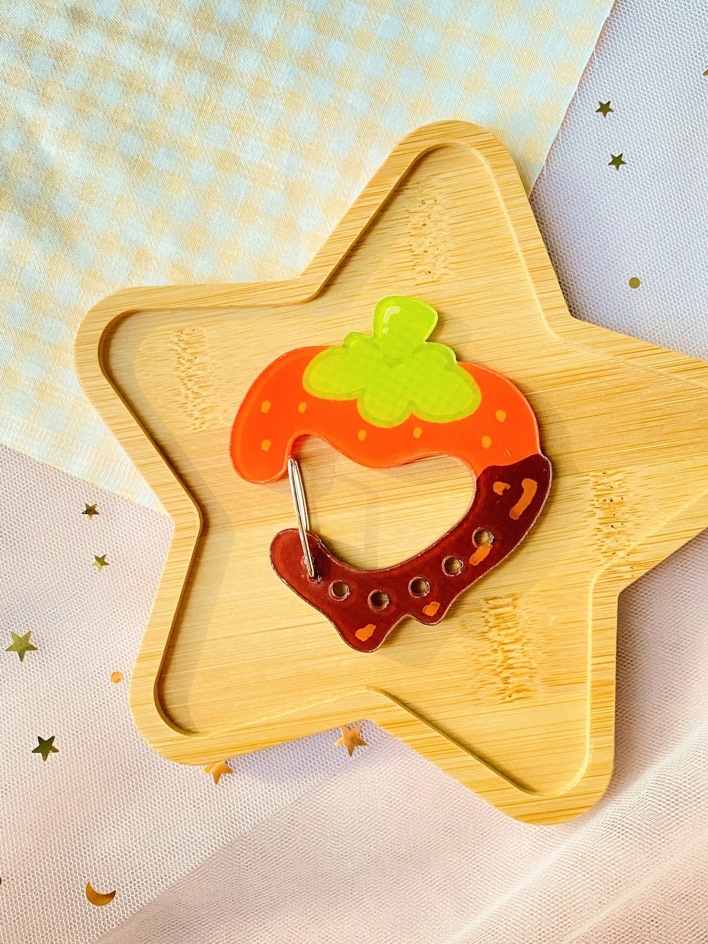 Strawberry n' Choc Acrylic Carabiner