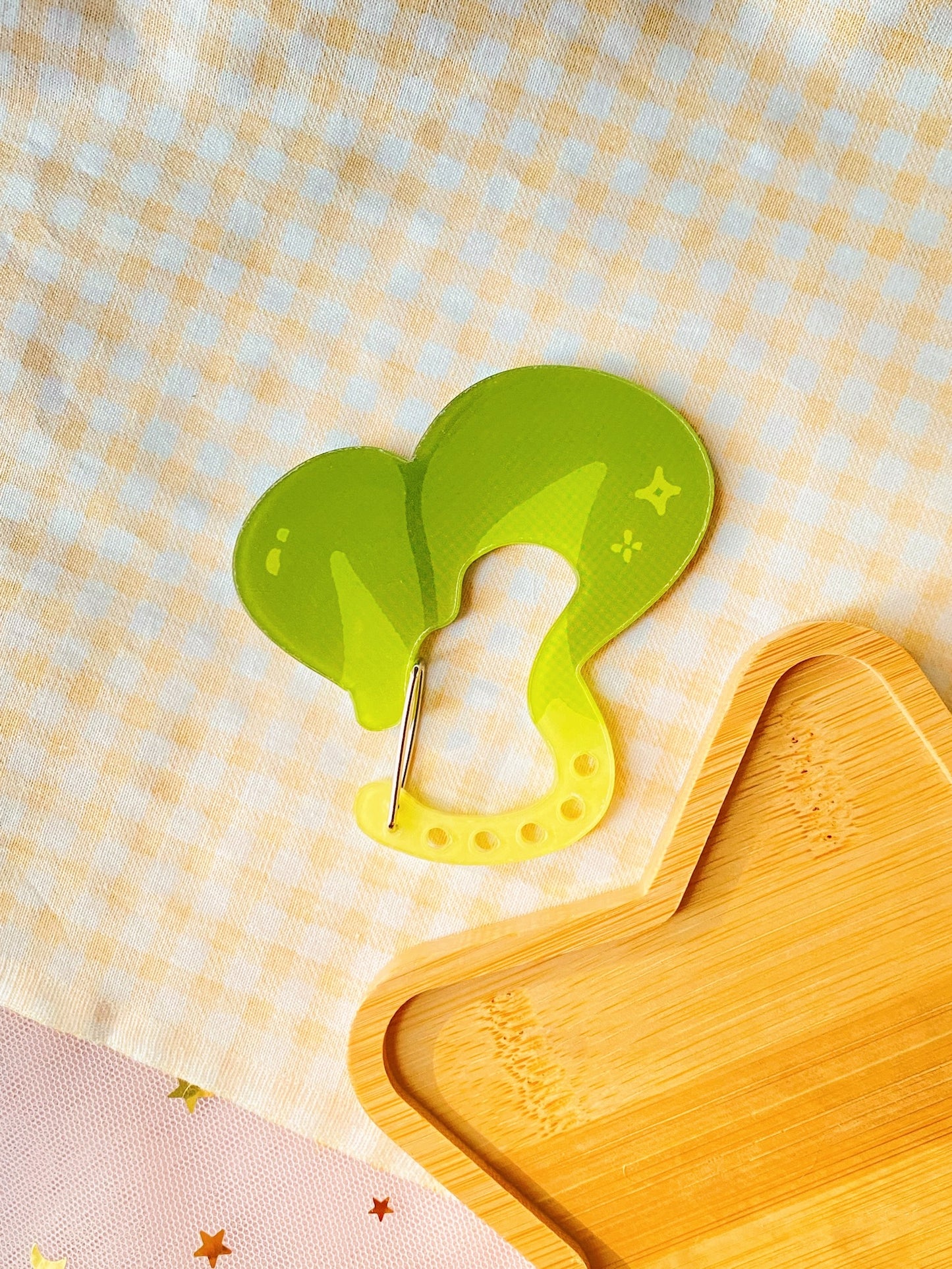 Bok Choy Acrylic Carabiner
