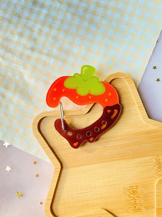 Strawberry n' Choc Acrylic Carabiner