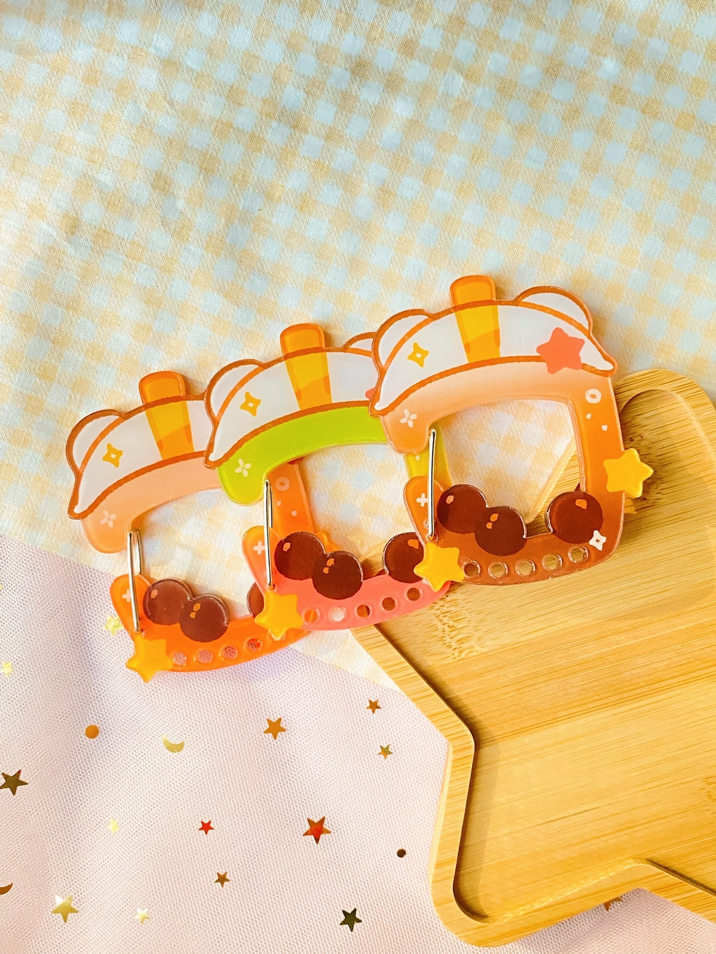 Boba Drinks Acrylic Carabiner