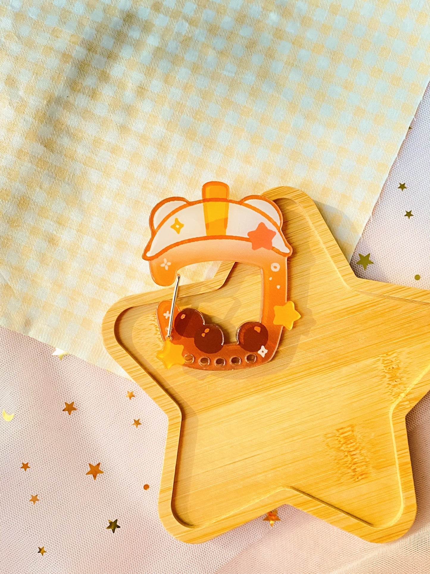 Boba Drinks Acrylic Carabiner