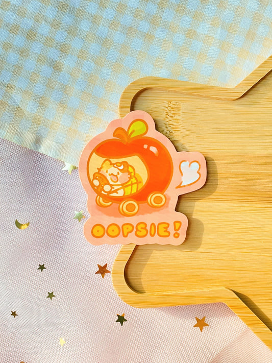Oopsie Apple Car Sticker