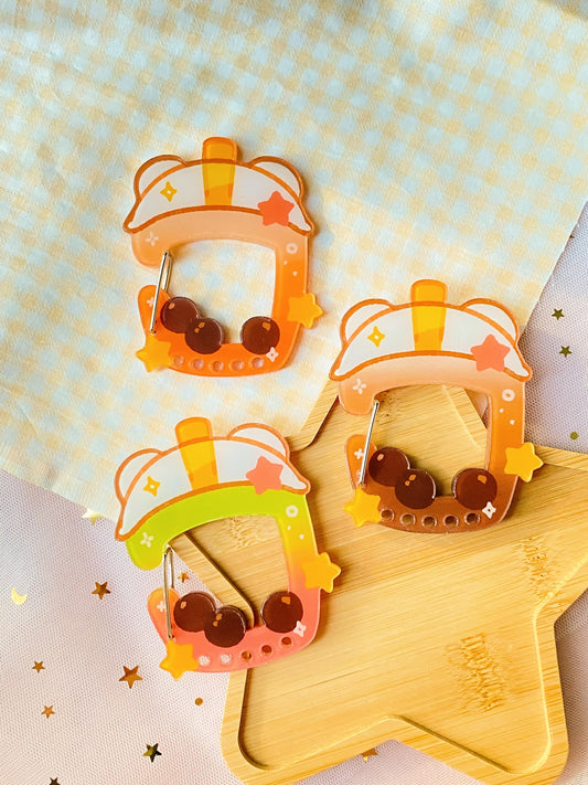 Boba Drinks Acrylic Carabiner